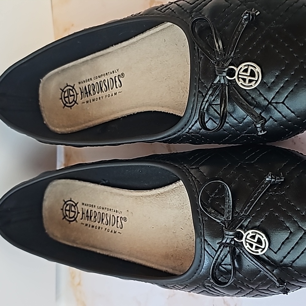 Harborsides Memory Foam Black Flats Women's Size 8.5